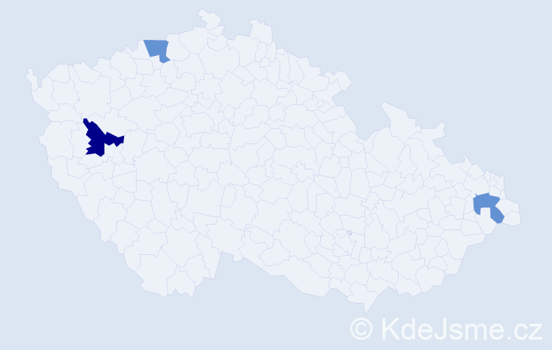 Příjmení: 'Gaudyn', počet výskytů 7 v celé ČR