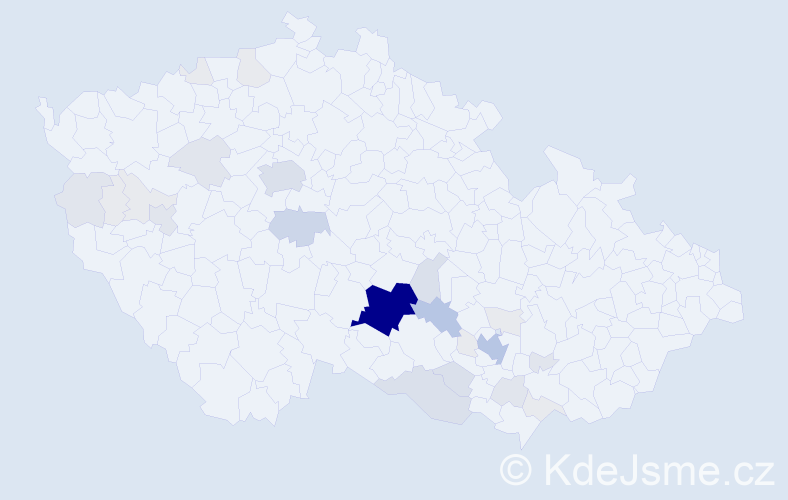 Příjmení: 'Munduch', počet výskytů 119 v celé ČR