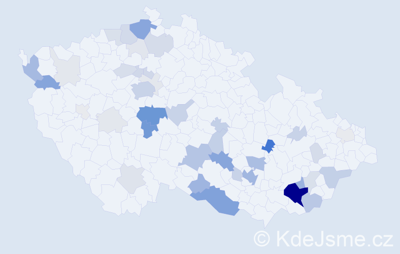 Příjmení: 'Šupková', počet výskytů 179 v celé ČR
