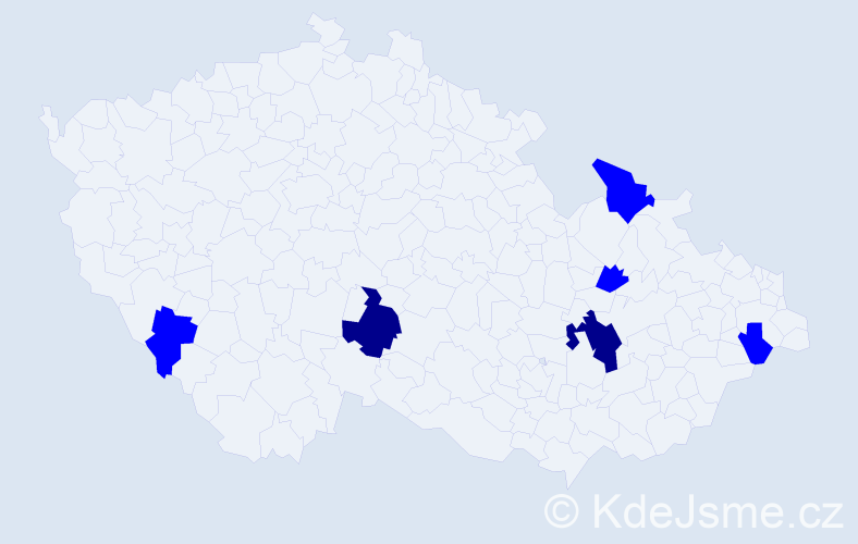 Příjmení: 'Polašková', počet výskytů 8 v celé ČR
