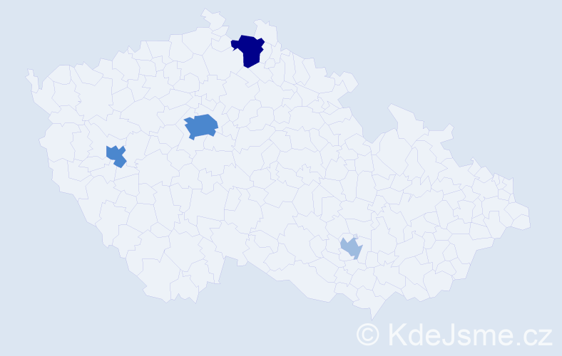 Příjmení: 'Škubla', počet výskytů 9 v celé ČR