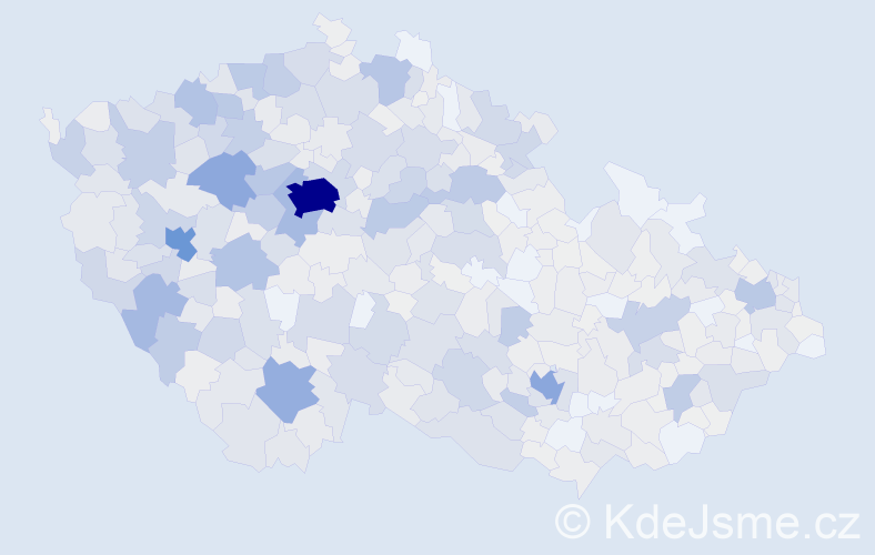 Příjmení: 'Holá', počet výskytů 3380 v celé ČR