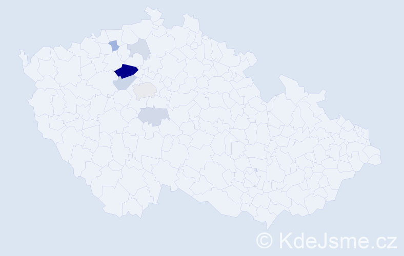 Příjmení: 'Hulcrová', počet výskytů 19 v celé ČR