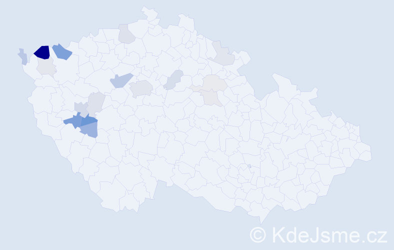 Příjmení: 'Krečová', počet výskytů 45 v celé ČR
