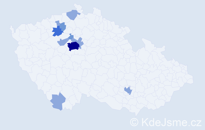 Příjmení: 'Traxlová', počet výskytů 28 v celé ČR
