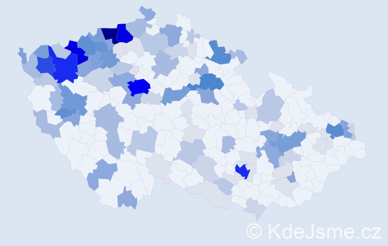 Příjmení: 'Olah', počet výskytů 497 v celé ČR