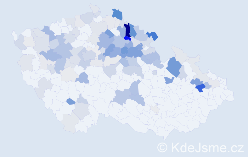 Příjmení: 'Hamáček', počet výskytů 378 v celé ČR