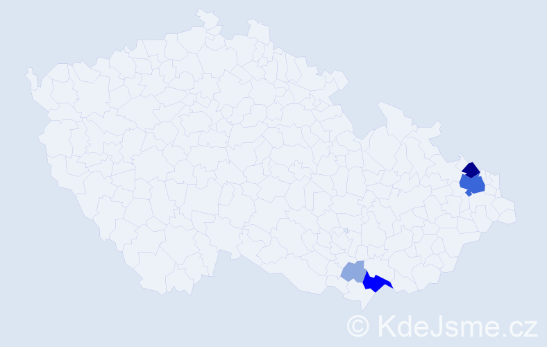 Příjmení: 'Baturná', počet výskytů 17 v celé ČR
