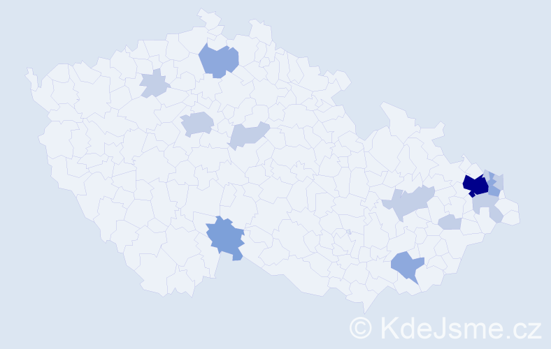 Příjmení: 'Bugaj', počet výskytů 30 v celé ČR