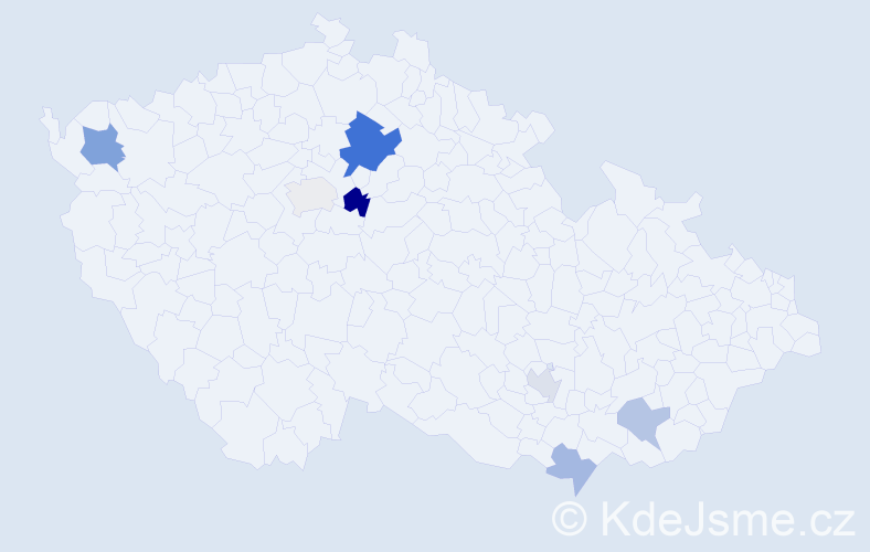 Příjmení: 'Vrablec', počet výskytů 13 v celé ČR