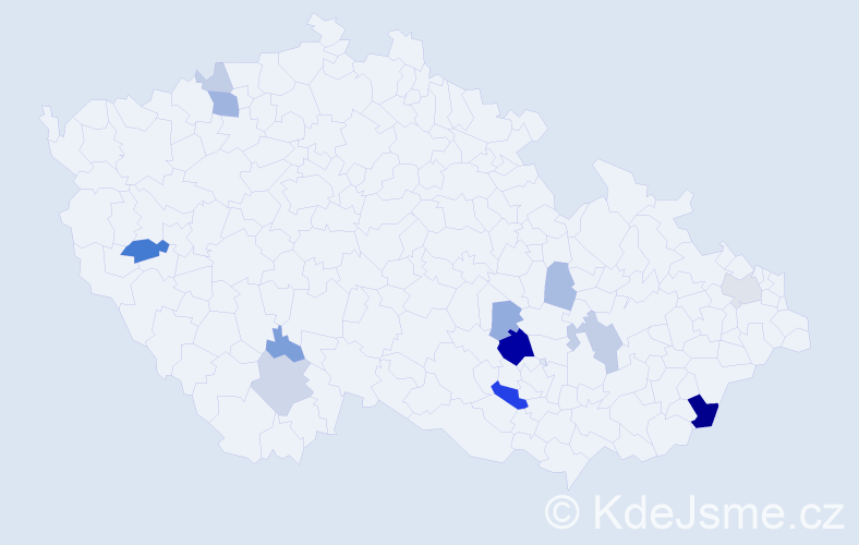 Příjmení: 'Baksová', počet výskytů 33 v celé ČR