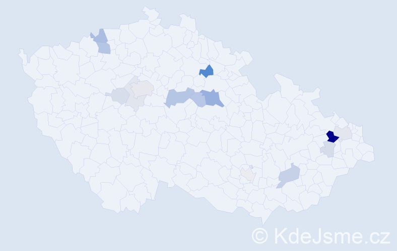 Příjmení: 'Vitochová', počet výskytů 40 v celé ČR