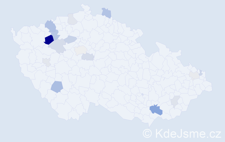 Příjmení: 'Kilik', počet výskytů 26 v celé ČR