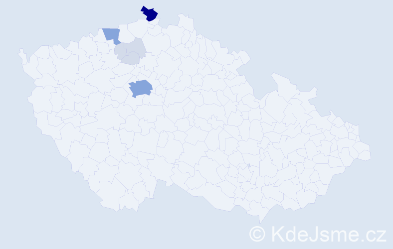 Příjmení: 'Diessnerová', počet výskytů 28 v celé ČR