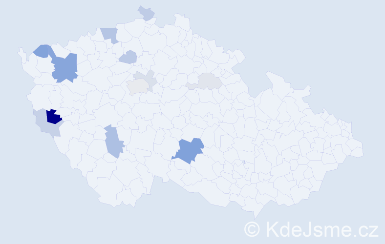 Příjmení: 'Dietz', počet výskytů 29 v celé ČR