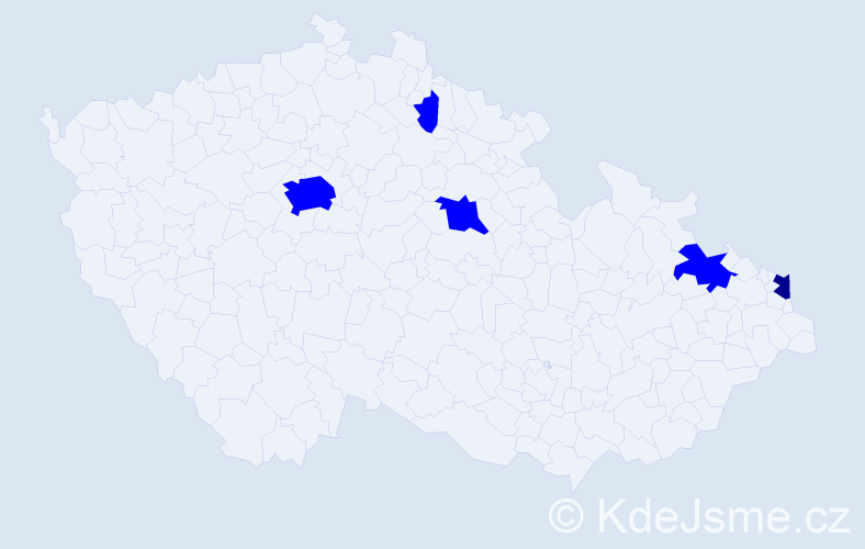 Příjmení: 'Sprateková', počet výskytů 6 v celé ČR