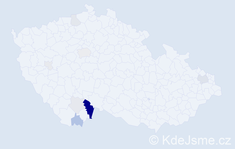 Příjmení: 'Kaiseršatová', počet výskytů 20 v celé ČR