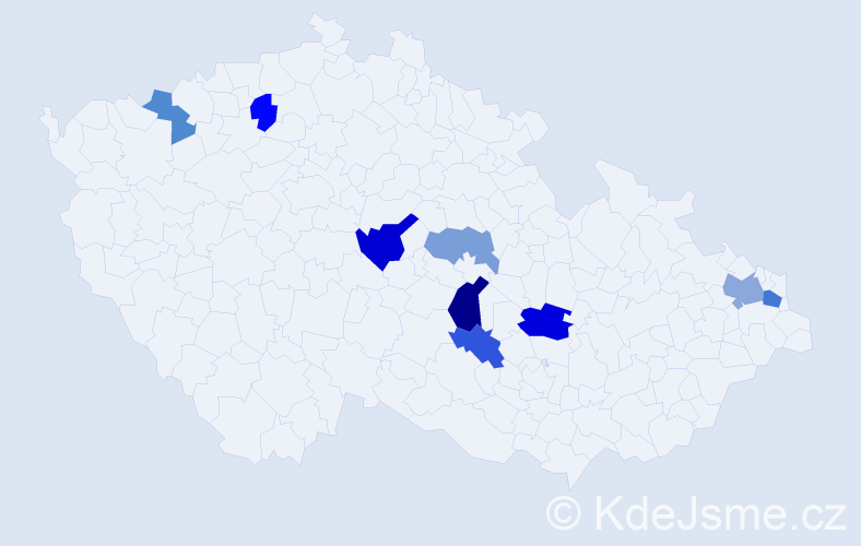 Příjmení: 'Renáčová', počet výskytů 14 v celé ČR