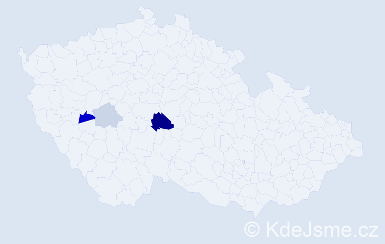 Příjmení: 'Irion', počet výskytů 8 v celé ČR