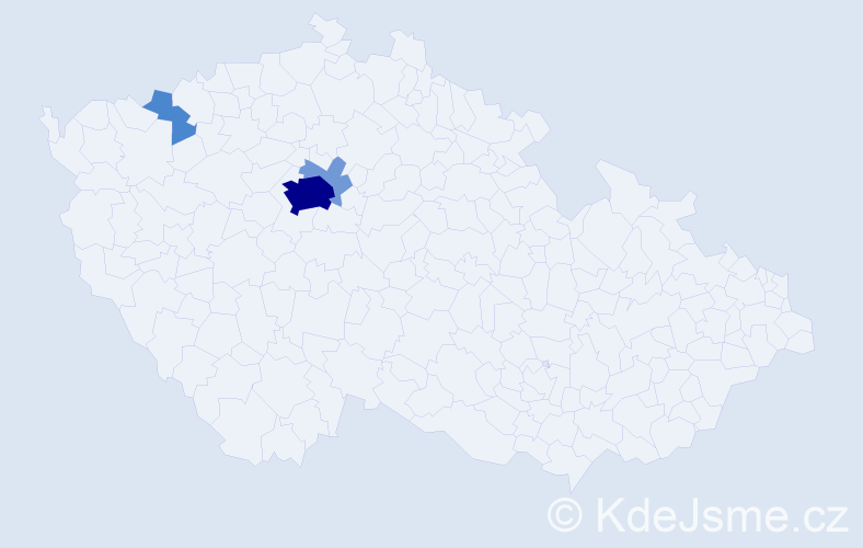 Příjmení: 'Krejčovesová', počet výskytů 11 v celé ČR