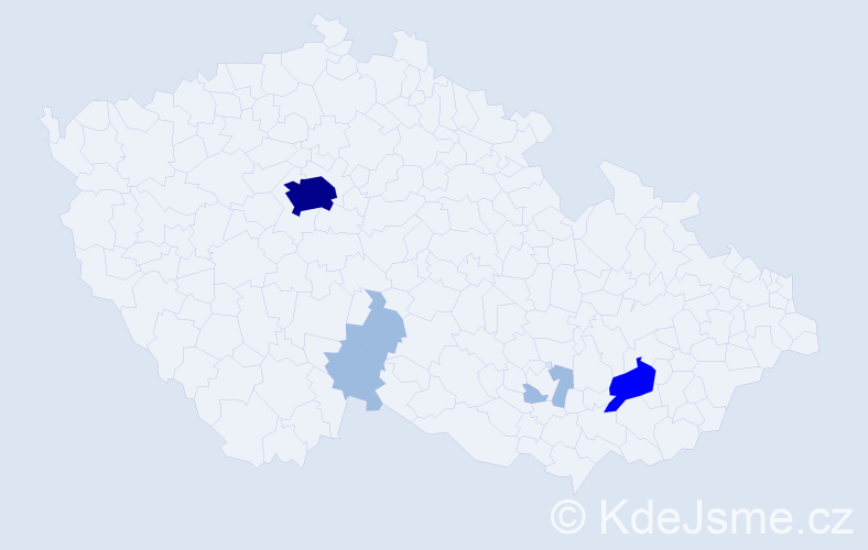 Příjmení: 'Elmer', počet výskytů 10 v celé ČR
