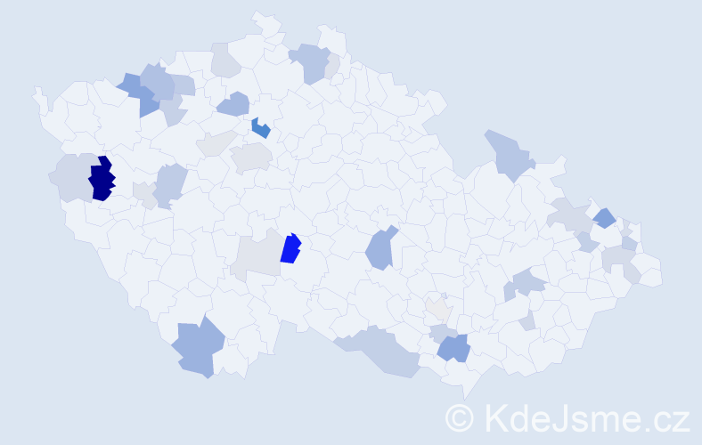 Příjmení: 'Béreš', počet výskytů 87 v celé ČR