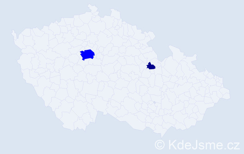 Příjmení: 'Šprindrich', počet výskytů 5 v celé ČR