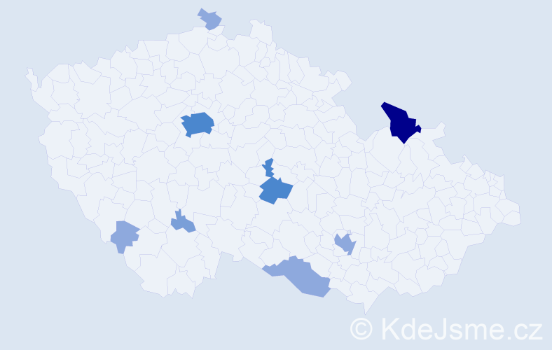 Příjmení: 'Reinold', počet výskytů 19 v celé ČR