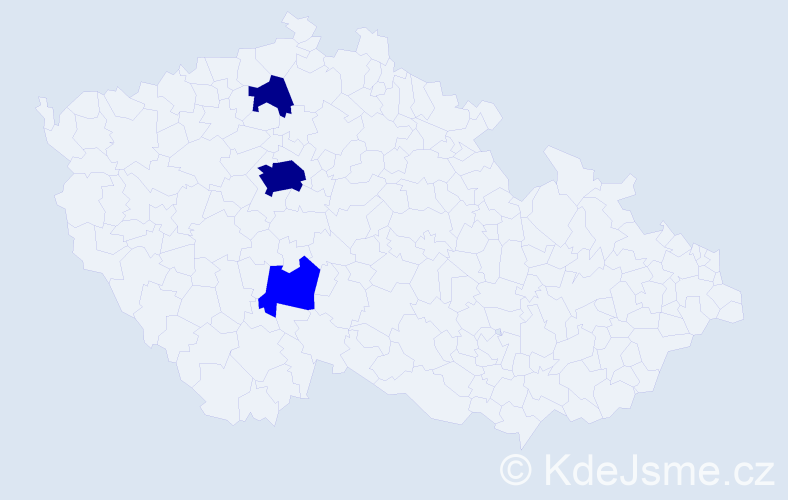 Příjmení: 'Vályi', počet výskytů 5 v celé ČR