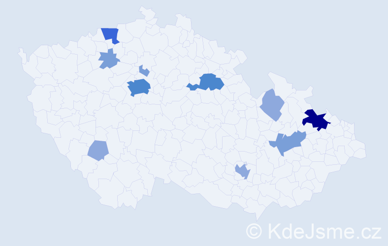 Příjmení: 'Peiker', počet výskytů 26 v celé ČR