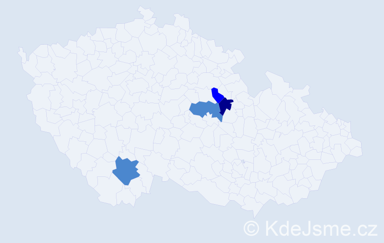 Příjmení: 'Bahrij', počet výskytů 7 v celé ČR
