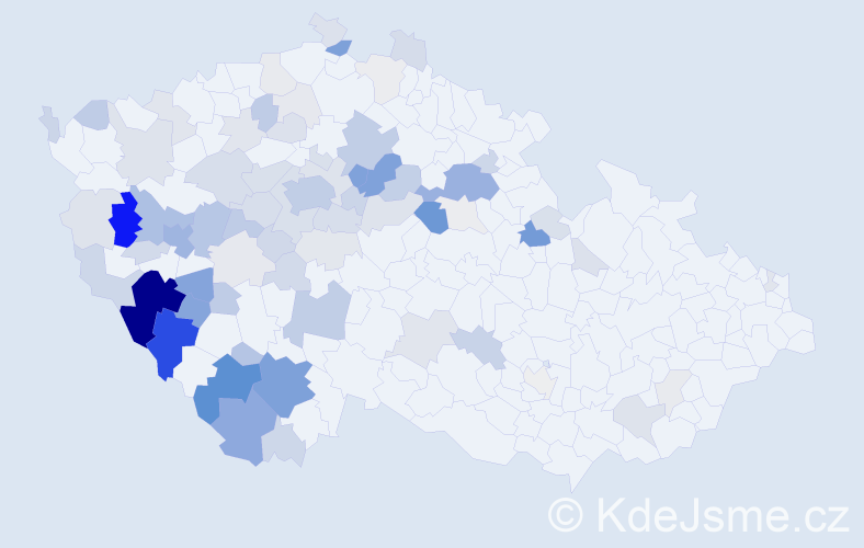 Příjmení: 'Kalistová', počet výskytů 278 v celé ČR