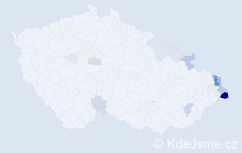 Příjmení: 'Gawlasová', počet výskytů 82 v celé ČR