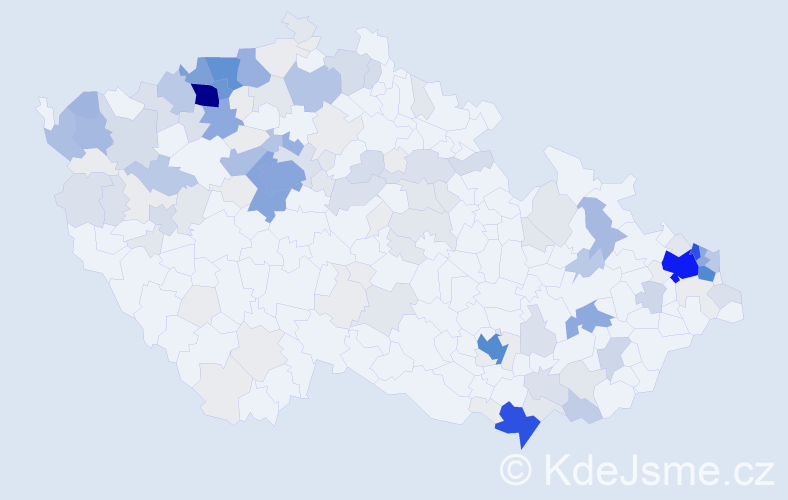 Příjmení: 'Gabčová', počet výskytů 689 v celé ČR