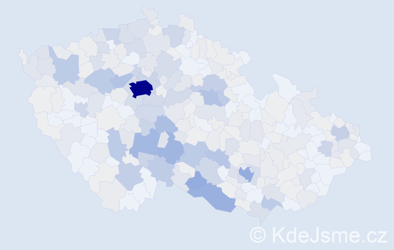 Příjmení: 'Slabá', počet výskytů 1494 v celé ČR