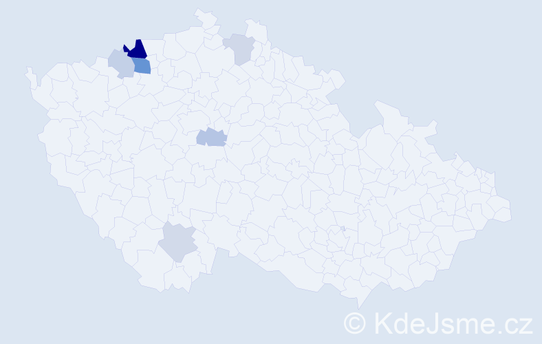 Příjmení: 'Liebig', počet výskytů 14 v celé ČR