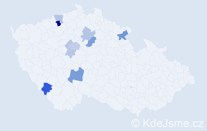 Příjmení: 'Merbs', počet výskytů 17 v celé ČR
