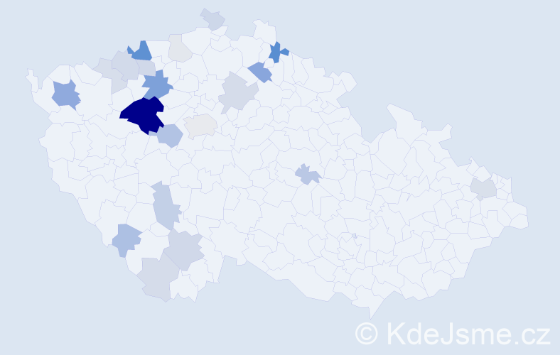 Příjmení: 'Titlbach', počet výskytů 77 v celé ČR