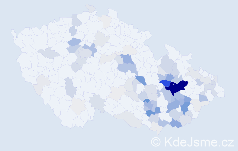 Příjmení: 'Dosoudil', počet výskytů 405 v celé ČR