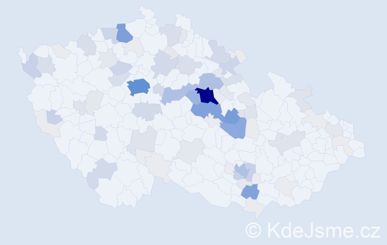 Příjmení: 'Křivková', počet výskytů 435 v celé ČR