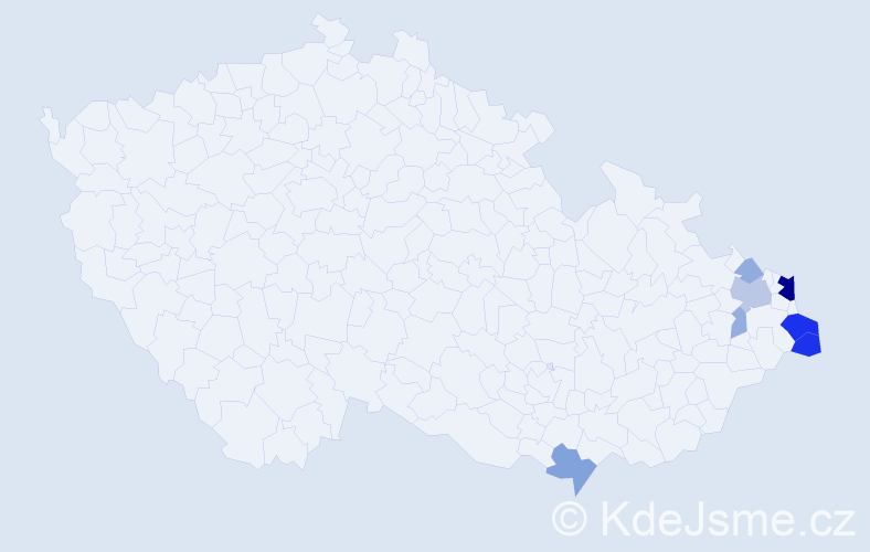 Příjmení: 'Krawczyková', počet výskytů 23 v celé ČR