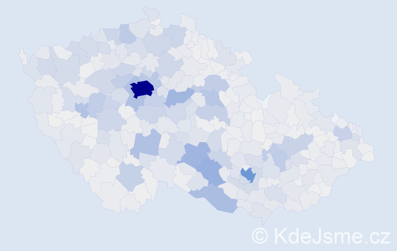 Příjmení: 'Kratochvíl', počet výskytů 7007 v celé ČR