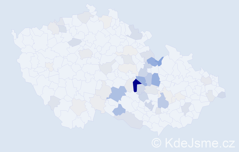 Příjmení: 'Kalášek', počet výskytů 196 v celé ČR