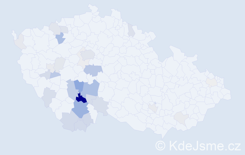Příjmení: 'Mikšátko', počet výskytů 92 v celé ČR