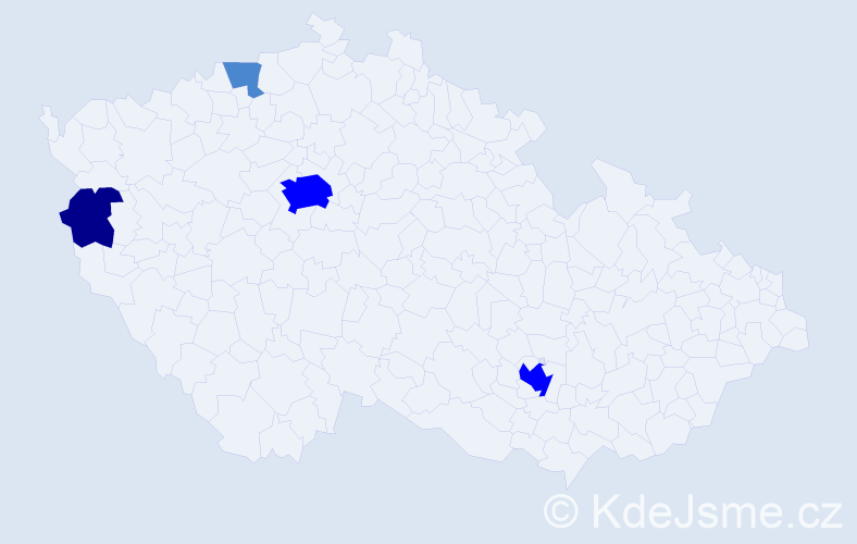 Příjmení: 'Zelyk', počet výskytů 8 v celé ČR