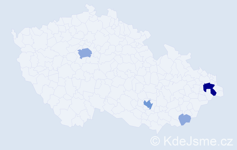 Příjmení: 'Ficeková', počet výskytů 10 v celé ČR