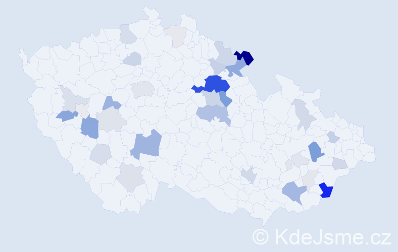 Příjmení: 'Andrýs', počet výskytů 108 v celé ČR