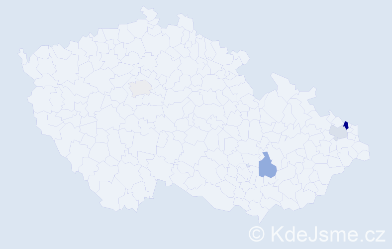 Příjmení: 'Trynka', počet výskytů 6 v celé ČR
