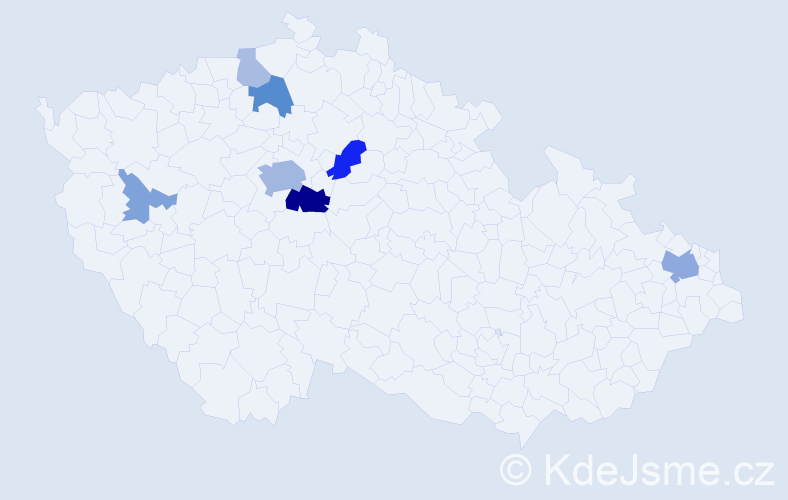 Příjmení: 'Oberhelová', počet výskytů 21 v celé ČR