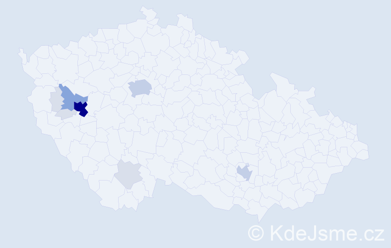 Příjmení: 'Hasch', počet výskytů 34 v celé ČR